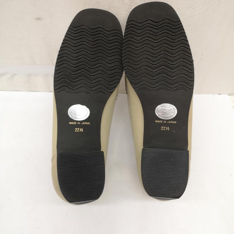 ミハマ MIHAMA ローファー ローファー レザー ローファー パンプス シボ加工 ロゴ金具 22.5cm ベージュ / ベージュ / beige レディース USED 古着 中古 50166072