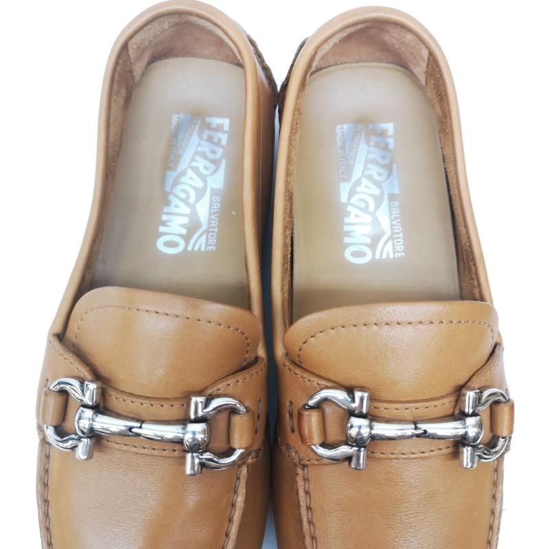 サルヴァトーレフェラガモ Salvatore Ferragamo スリッポン スリッポン ガンチーニ レザー ドライビング シューズ スリッポン 6 23.5cm 茶 / ブラウン / brown レディース USED 古着 中古 50166079