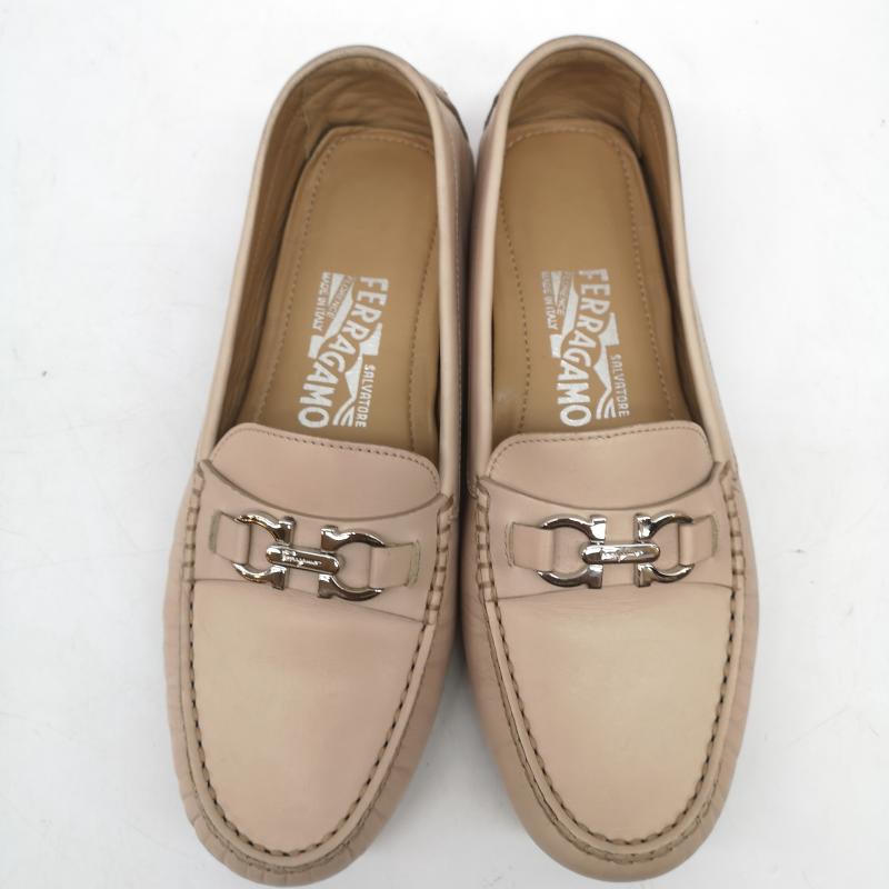 サルヴァトーレフェラガモ Salvatore Ferragamo スリッポン スリッポン ガンチーニ レザー ドライビング シューズ スリッポン 6 23.5cm 桃 / ピンク / pink レディース USED 古着 中古 50166080