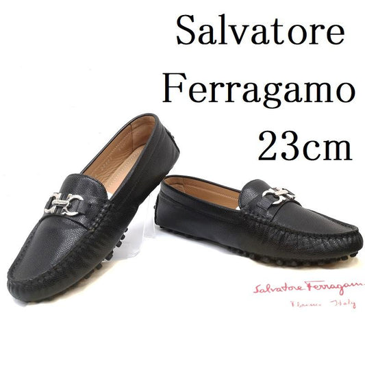 サルヴァトーレフェラガモ Salvatore Ferragamo スリッポン スリッポン ガンチーニ レザー ドライビング シューズ スリッポン 5 1/2 23.0cm 黒 / ブラック / black レディース USED 古着 中古 50166081