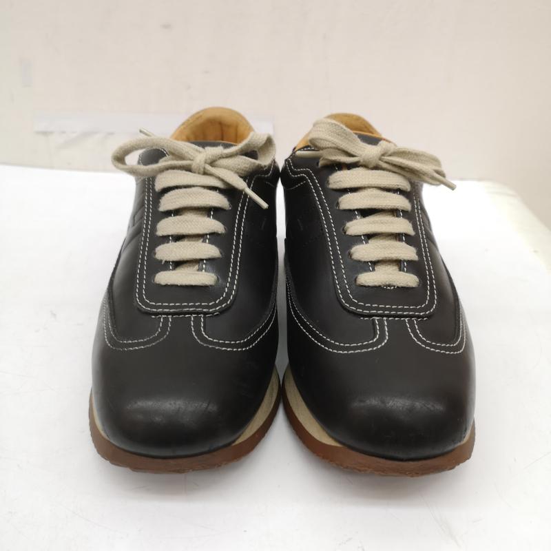 エルメス HERMES スニーカー スニーカー クイック レザー スニーカー 37 1/2 24.5cm 黒 / ブラック / black レディース USED 古着 中古 50166082