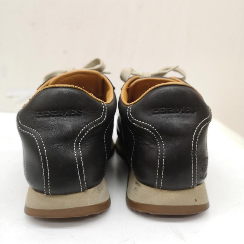 エルメス HERMES スニーカー スニーカー クイック レザー スニーカー 37 1/2 24.5cm 黒 / ブラック / black レディース USED 古着 中古 50166082