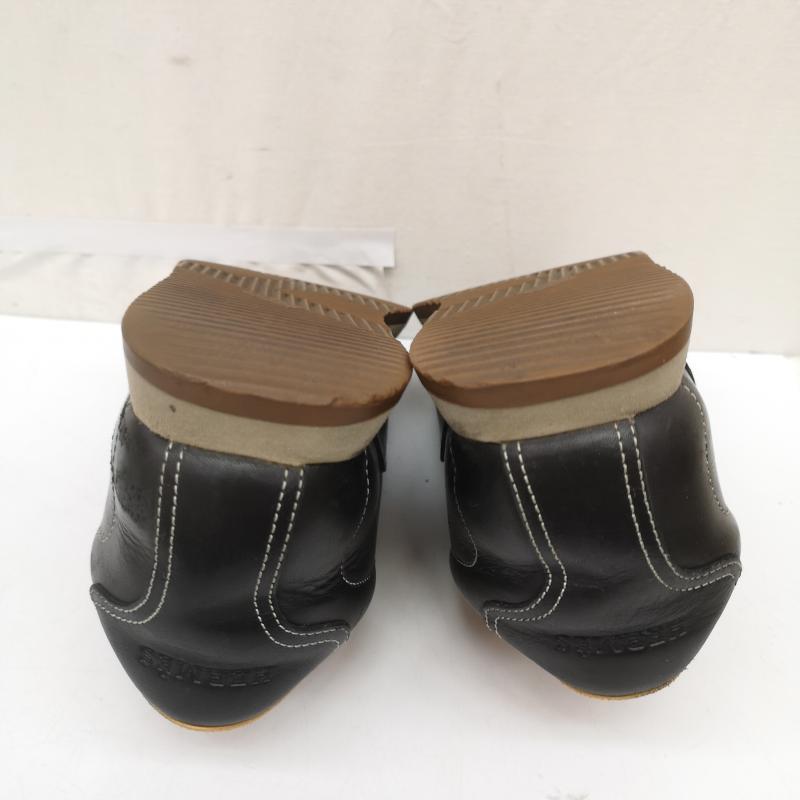 エルメス HERMES スニーカー スニーカー クイック レザー スニーカー 37 1/2 24.5cm 黒 / ブラック / black レディース USED 古着 中古 50166082