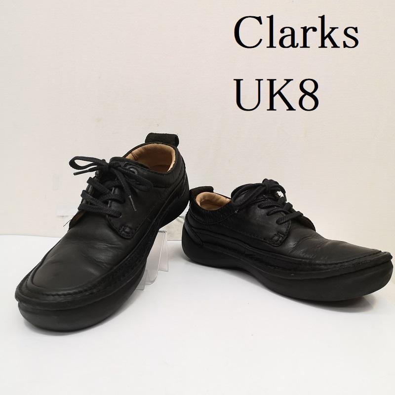 クラークス Clarks スニーカー スニーカー アクティブ エア レザー スニーカー UK：8 黒 / ブラック / black メンズ USED 古着 中古 50166084