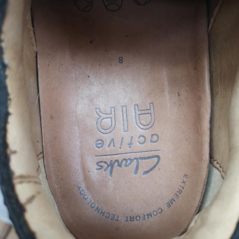 クラークス Clarks スニーカー スニーカー アクティブ エア レザー スニーカー UK：8 黒 / ブラック / black メンズ USED 古着 中古 50166084
