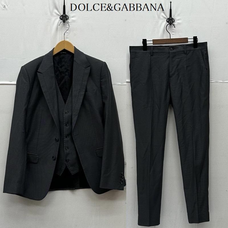 ドルチェアンドガッバーナ DOLCE&GABBANA スーツ スーツ テーラ－ド ジャケット ベスト スラックス 3ピース スーツ セットアップ 46 灰 / グレー / gray メンズ USED 古着 中古 50166085