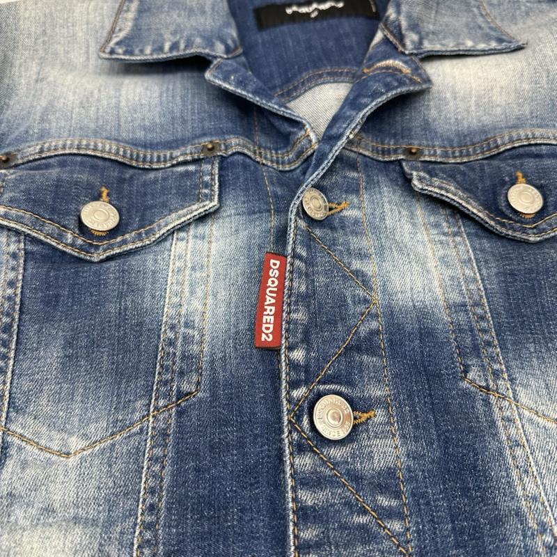 ディースクエアード DSQUARED2 ジャケット、上着 ジャンパー、ブルゾン Dan Jean Jacket ダン ジーン デニム ジャケット S74AM1061 46 インディゴ / インディゴ / Indigo メンズ USED 古着 中古 50166086
