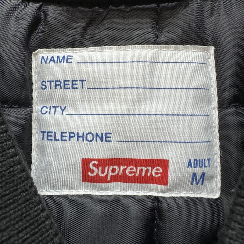 シュプリーム Supreme ジャケット、上着 ジャンパー、ブルゾン 20AW Contrast Script Varsity Jacket ナイロン スタジャン M 黒 / ブラック / black メンズ USED 古着 中古 50166088