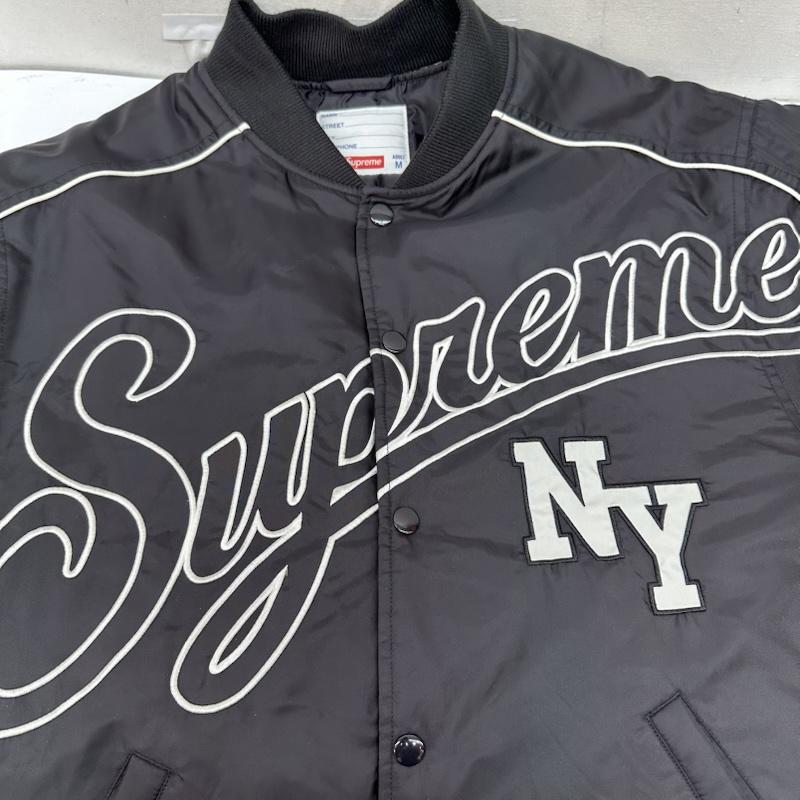 シュプリーム Supreme ジャケット、上着 ジャンパー、ブルゾン 20AW Contrast Script Varsity Jacket ナイロン スタジャン M 黒 / ブラック / black メンズ USED 古着 中古 50166088