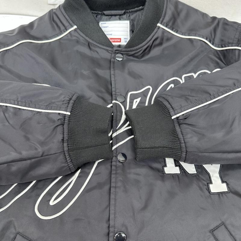 シュプリーム Supreme ジャケット、上着 ジャンパー、ブルゾン 20AW Contrast Script Varsity Jacket ナイロン スタジャン M 黒 / ブラック / black メンズ USED 古着 中古 50166088