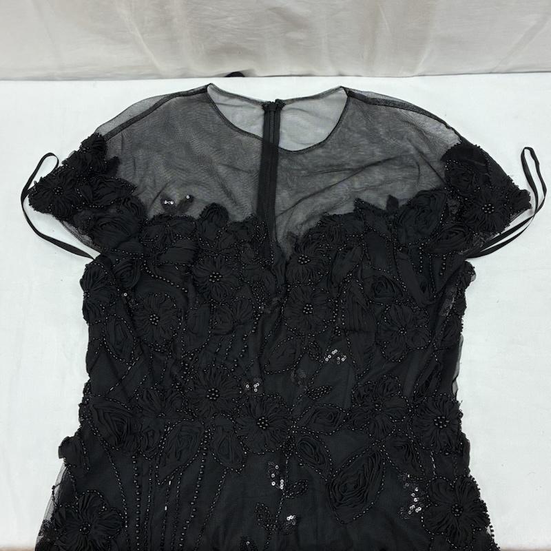 古着 USED ドレス カラードレス IEENA for MAC DUGGAL マックドゥガル レース スパンコール ビジュー 装飾 エンブロイダリー ドレス 8 レディース USED 古着 中古 50166091