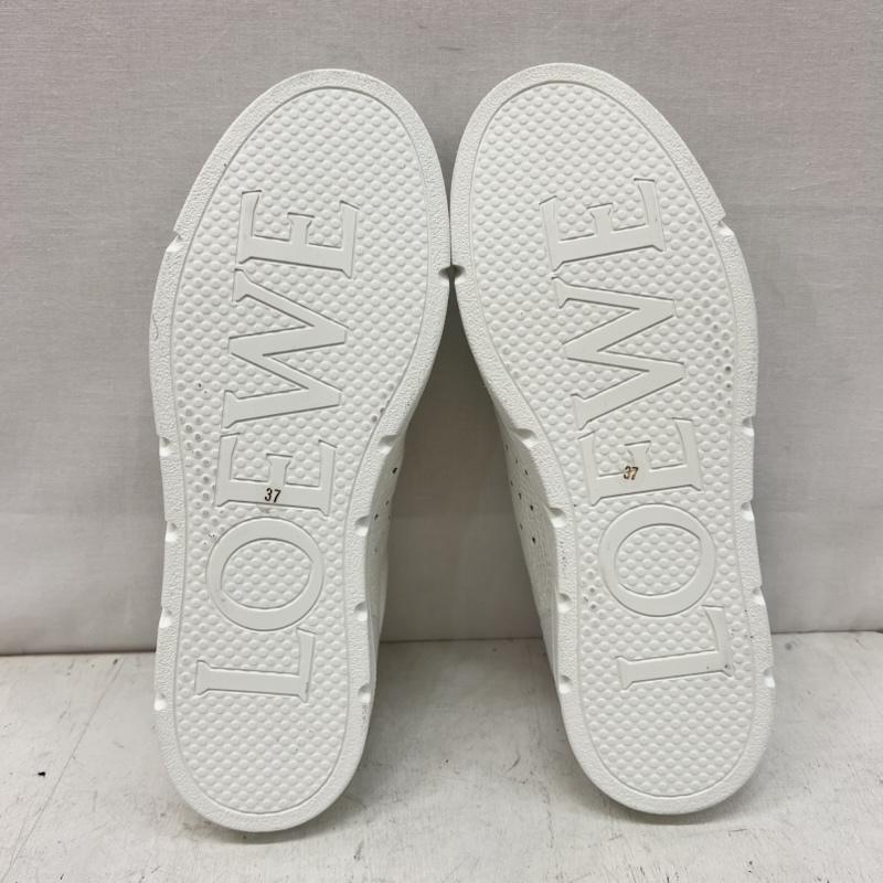 ロエベ LOEWE スニーカー スニーカー アナグラム ロゴ レザースニーカー size37 - 白 / ホワイト / white レディース USED 古着 中古 50166092