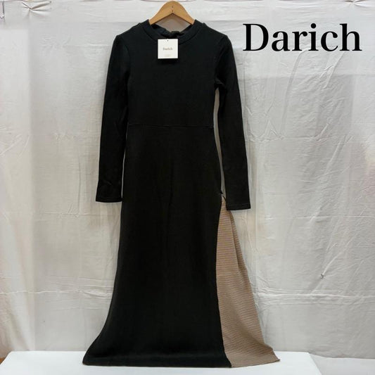 古着 USED ワンピース ロングスカート Darich ダーリッチ スリット チェック スリム ワンピース ロング ニット リボン 111934008 FREE レディース USED 古着 中古 50166094