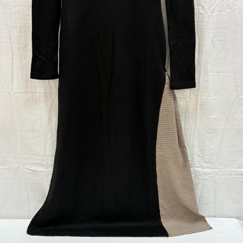 古着 USED ワンピース ロングスカート Darich ダーリッチ スリット チェック スリム ワンピース ロング ニット リボン 111934008 FREE レディース USED 古着 中古 50166094
