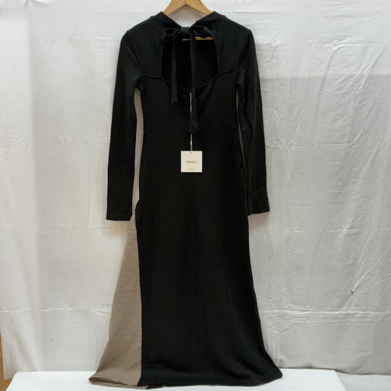 古着 USED ワンピース ロングスカート Darich ダーリッチ スリット チェック スリム ワンピース ロング ニット リボン 111934008 FREE レディース USED 古着 中古 50166094