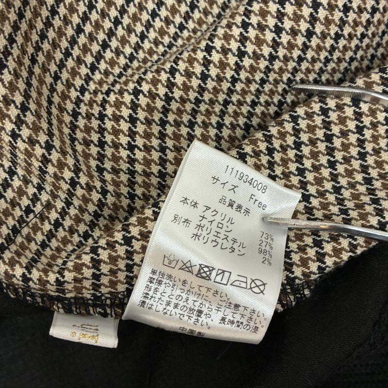 古着 USED ワンピース ロングスカート Darich ダーリッチ スリット チェック スリム ワンピース ロング ニット リボン 111934008 FREE レディース USED 古着 中古 50166094