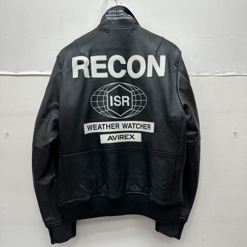 アヴィレックス AVIREX ジャケット、上着 レザージャケット AVIREX FLYER S RECON ラム レザー ジャケット 6111052 L 黒 / ブラック / black メンズ USED 古着 中古 50166098