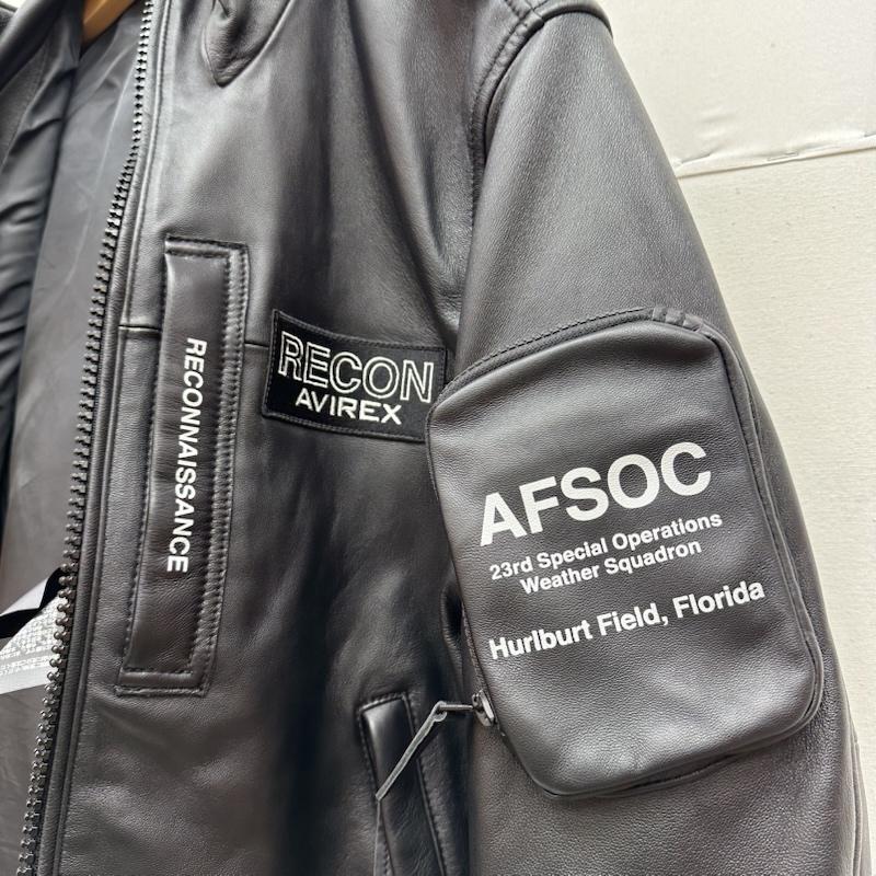 アヴィレックス AVIREX ジャケット、上着 レザージャケット AVIREX FLYER S RECON ラム レザー ジャケット 6111052 L 黒 / ブラック / black メンズ USED 古着 中古 50166098