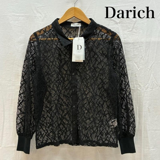 古着 USED シャツ、ブラウス 長袖 Darich ダーリッチ レース 袖リブ ボタンシャツ インナー キャミソール セット 112131034 FREE レディース USED 古着 中古 50166099