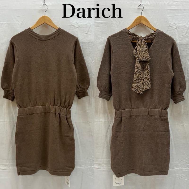 古着 USED ワンピース ミニスカート Darich ダーリッチ レオパード ボウタイ ニット ミニ ワンピース 111934003 FREE レディース USED 古着 中古 50166100