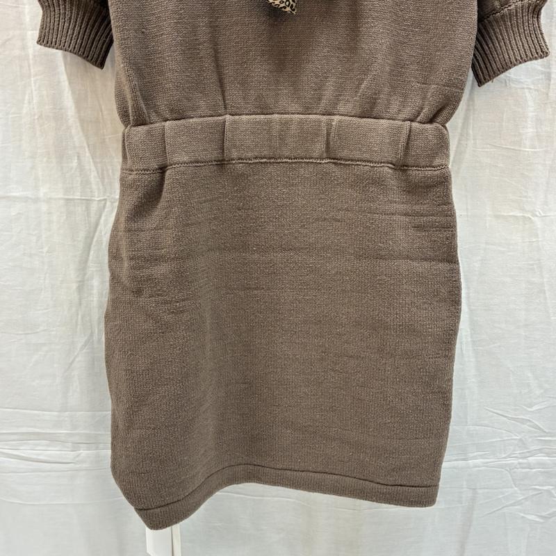 古着 USED ワンピース ミニスカート Darich ダーリッチ レオパード ボウタイ ニット ミニ ワンピース 111934003 FREE レディース USED 古着 中古 50166100