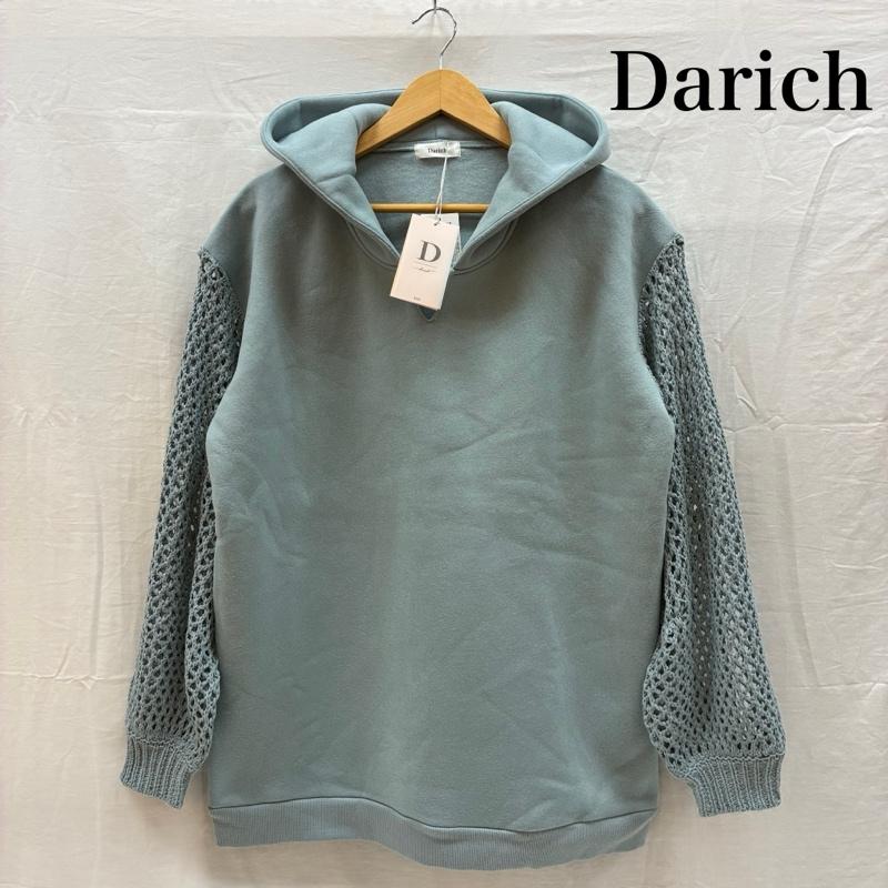 古着 USED パーカー 長袖 Darich ダーリッチ ドッキング 袖ニット プルオーバー パーカー 112111011 FREE レディース USED 古着 中古 50166101