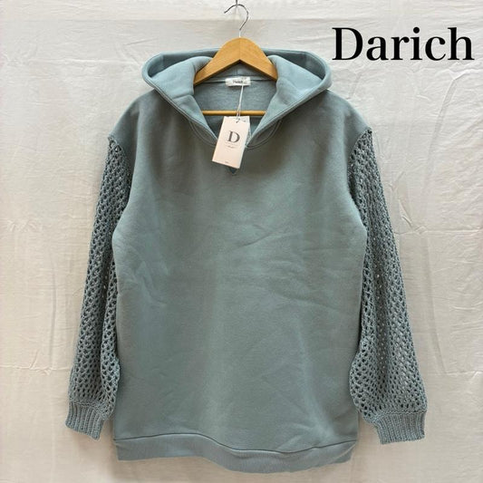 古着 USED パーカー 長袖 Darich ダーリッチ ドッキング 袖ニット プルオーバー パーカー 112111011 FREE レディース USED 古着 中古 50166101