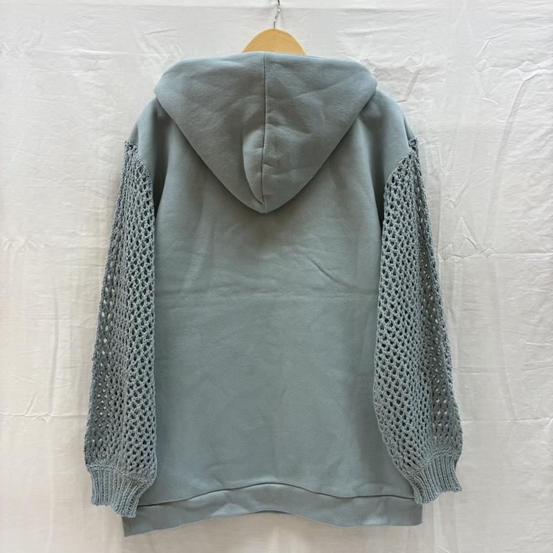 古着 USED パーカー 長袖 Darich ダーリッチ ドッキング 袖ニット プルオーバー パーカー 112111011 FREE レディース USED 古着 中古 50166101