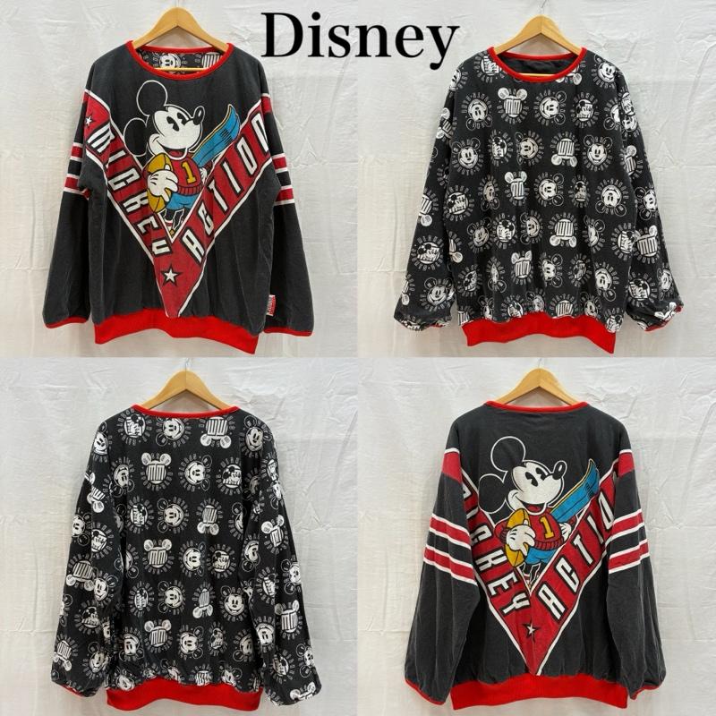 ディズニー Disney トレーナー 長袖 80s 90s ミッキーマウス リバーシブル トレーナー ヴィンテージ - メンズ USED 古着 中古 50166106