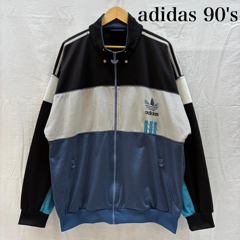 アディダス adidas ジャケット、上着 ジャンパー、ブルゾン 80s 90s トレフォイル 刺繍 ドット 切替 トラックジャケット ジャージ ヴィンテージ - メンズ USED 古着 中古 50166107
