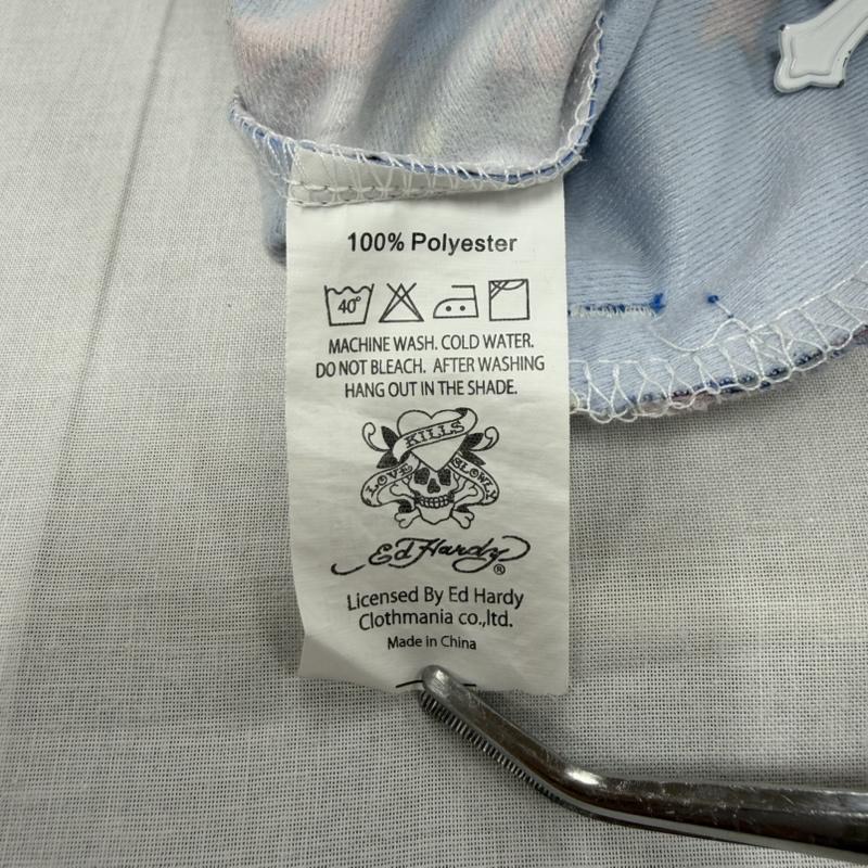 エドハーディー Ed Hardy ジャケット、上着 ジャケット、ブレザー スカル ローズ 総柄 プリント トラックジャケット ダブルジップ ジャージ ユニセックス M 総柄 X ロゴ、文字 X プリント 青 / ブルー / blue X 赤 / レッド / red X 白 / ホワイト / white メンズ USED 古着 中古 50166116