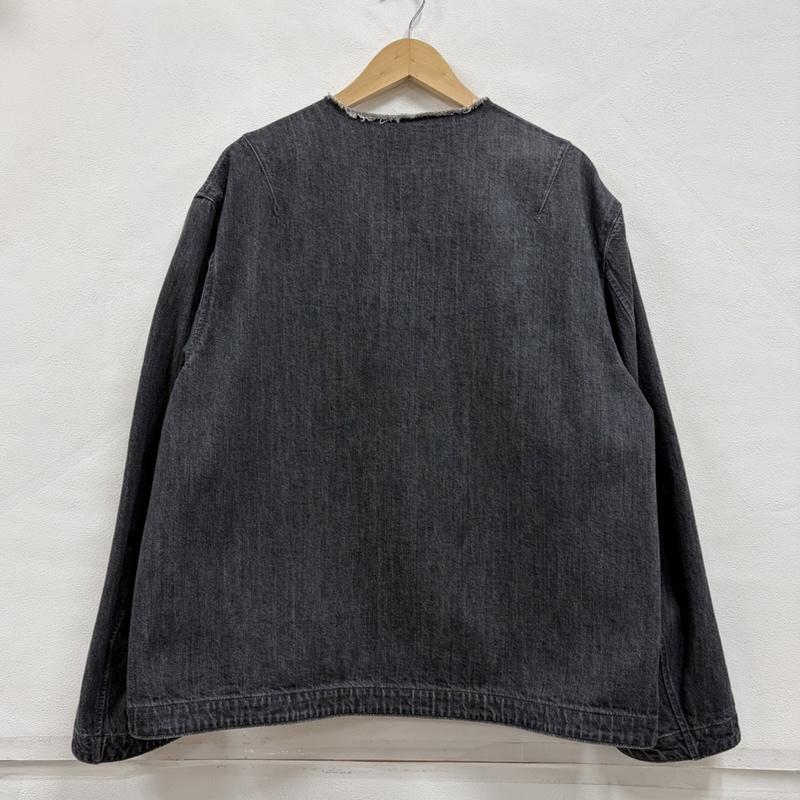 ネーム Name. ジャケット、上着 ジャケット、ブレザー ノーカラー ブラック デニム ジャケット ブルゾン カットオフ サイドポケット 0 無地 黒 / ブラック / black メンズ USED 古着 中古 50166117
