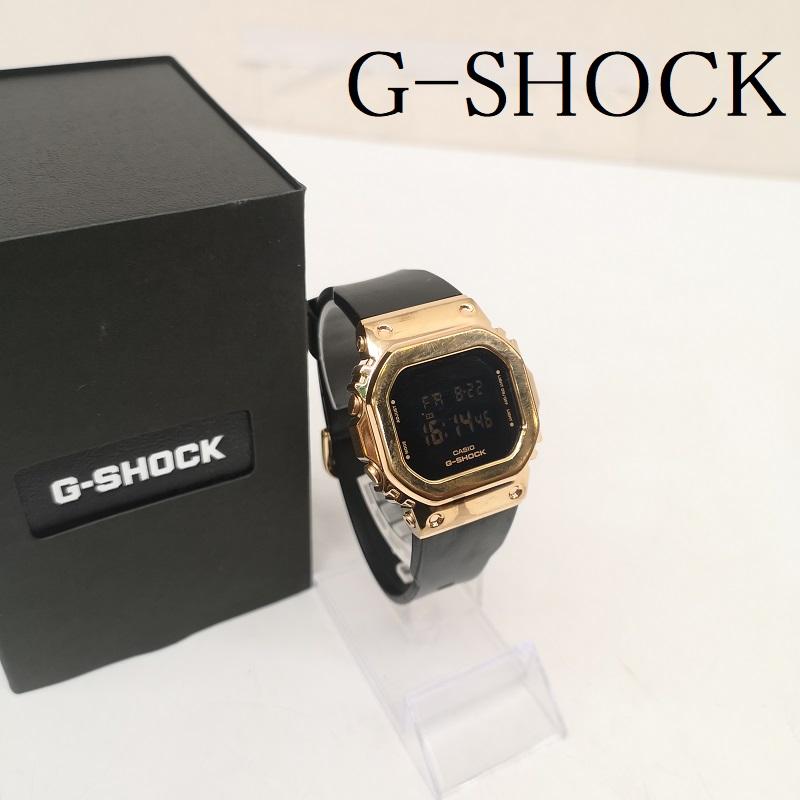 ジーショック G-SHOCK 腕時計 デジタル CASIO GM-S5600PG QZ メタル ベゼル デジタル 文字盤 腕時計 金 / ゴールド / gold color X 黒 / ブラック / black メンズ USED 古着 中古 50166124