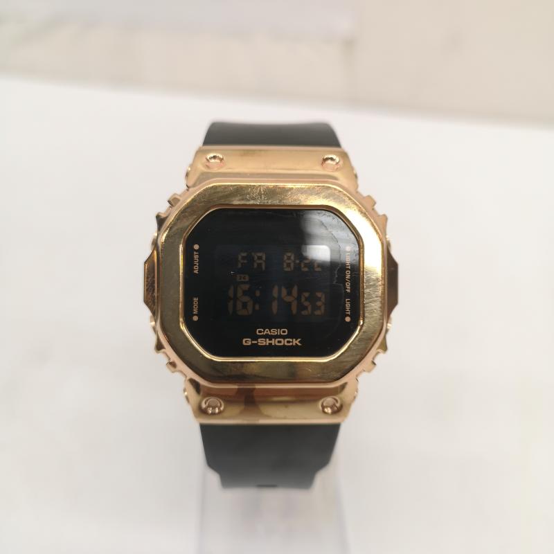 ジーショック G-SHOCK 腕時計 デジタル CASIO GM-S5600PG QZ メタル ベゼル デジタル 文字盤 腕時計 金 / ゴールド / gold color X 黒 / ブラック / black メンズ USED 古着 中古 50166124