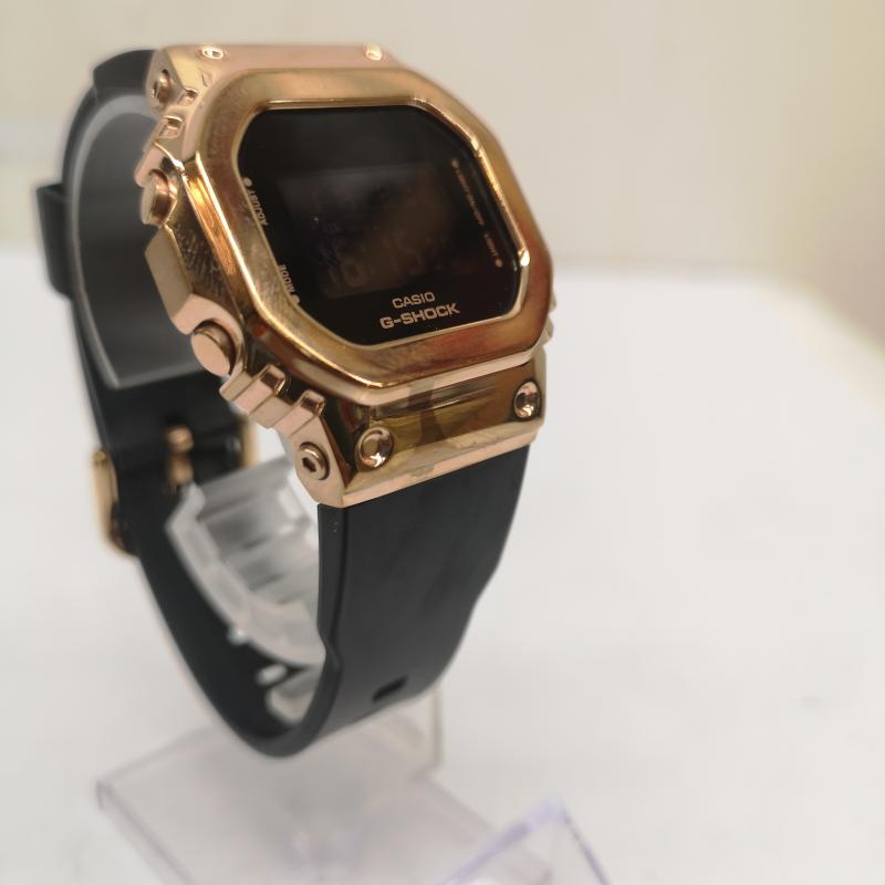 ジーショック G-SHOCK 腕時計 デジタル CASIO GM-S5600PG QZ メタル ベゼル デジタル 文字盤 腕時計 金 / ゴールド / gold color X 黒 / ブラック / black メンズ USED 古着 中古 50166124