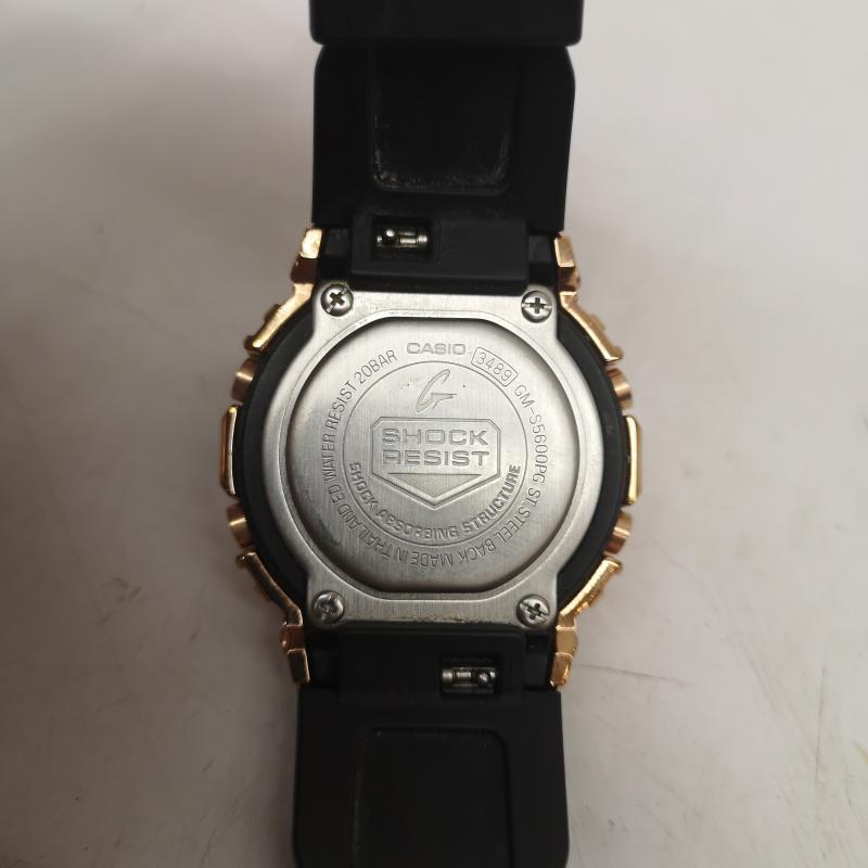 ジーショック G-SHOCK 腕時計 デジタル CASIO GM-S5600PG QZ メタル ベゼル デジタル 文字盤 腕時計 金 / ゴールド / gold color X 黒 / ブラック / black メンズ USED 古着 中古 50166124
