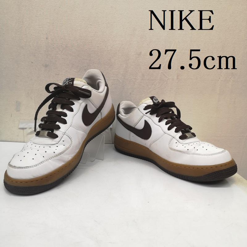 ナイキ NIKE スニーカー スニーカー 315122-121 AIR FORCE 1 LOW 07 エアフォース 1 ガムソール 27.5cm 白 / ホワイト / white X 茶 / ブラウン / brown メンズ USED 古着 中古 50166125