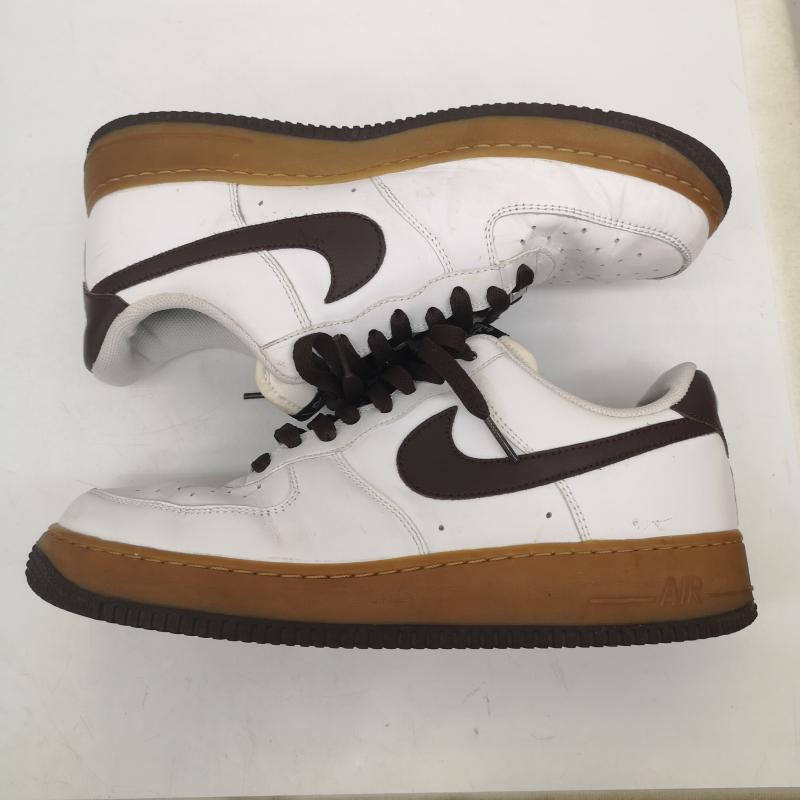 ナイキ NIKE スニーカー スニーカー 315122-121 AIR FORCE 1 LOW 07 エアフォース 1 ガムソール 27.5cm 白 / ホワイト / white X 茶 / ブラウン / brown メンズ USED 古着 中古 50166125