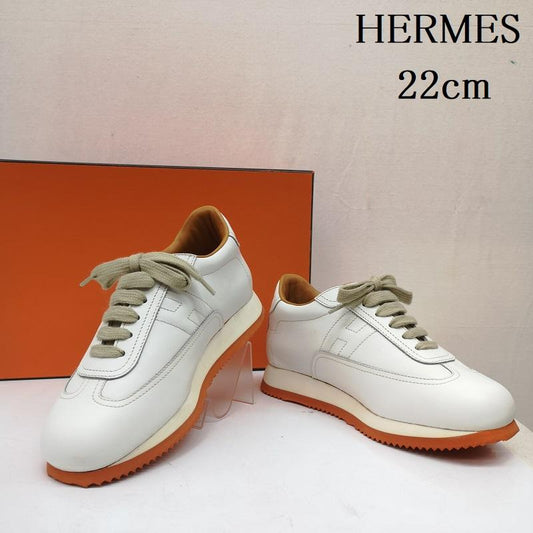 エルメス HERMES スニーカー スニーカー クイック Hロゴ レザー スニーカー 厚底 35 22.0cm 白 / ホワイト / white レディース USED 古着 中古 50166132
