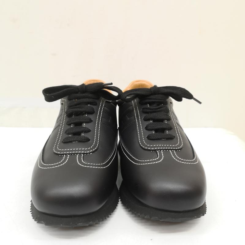 エルメス HERMES スニーカー スニーカー クイック Hロゴ レザー スニーカー 厚底 36 23.0cm 黒 / ブラック / black レディース USED 古着 中古 50166133