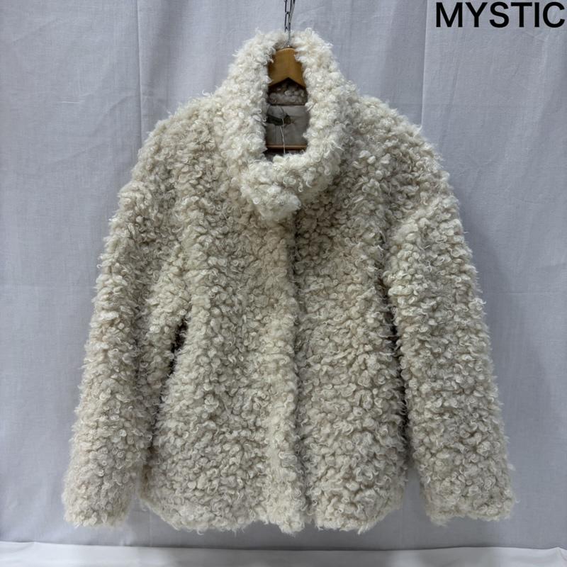 ミスティック mystic ジャケット、上着 ジャンパー、ブルゾン プードルファー ボアジャケット アイボリー SIZE:1 1 無地 アイボリー / アイボリー / レディース USED 古着 中古 50166134