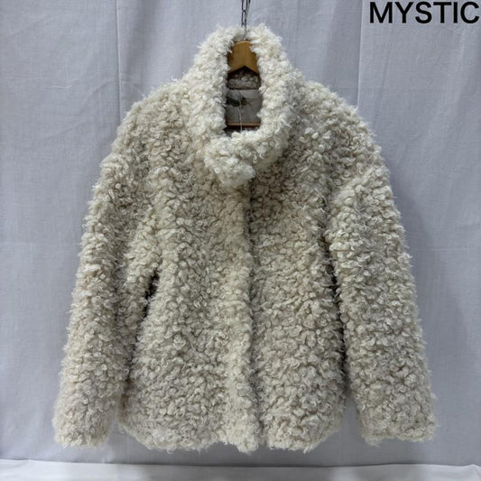 ミスティック mystic ジャケット、上着 ジャンパー、ブルゾン プードルファー ボアジャケット アイボリー SIZE:1 1 無地 アイボリー / アイボリー / レディース USED 古着 中古 50166134
