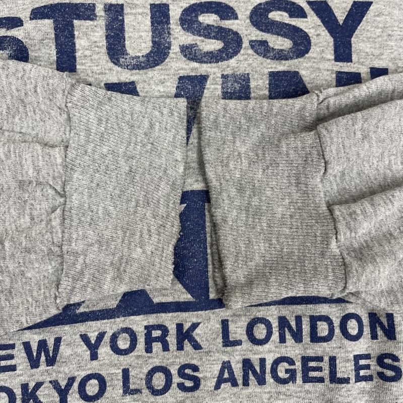 ステューシー STUSSY Tシャツ 長袖 USA製 90s OLD STUSSY LIVIN  XL ロゴ プリント Tシャツ XL 灰 / グレー / gray メンズ USED 古着 中古 50166135