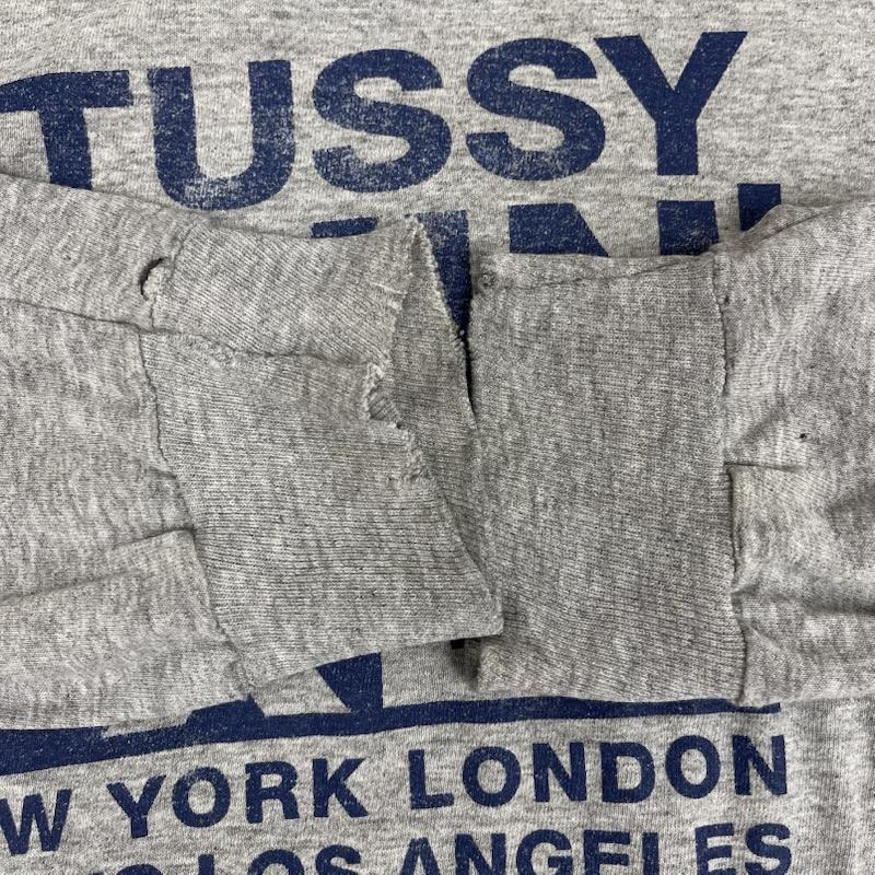ステューシー STUSSY Tシャツ 長袖 USA製 90s OLD STUSSY LIVIN  XL ロゴ プリント Tシャツ XL 灰 / グレー / gray メンズ USED 古着 中古 50166135