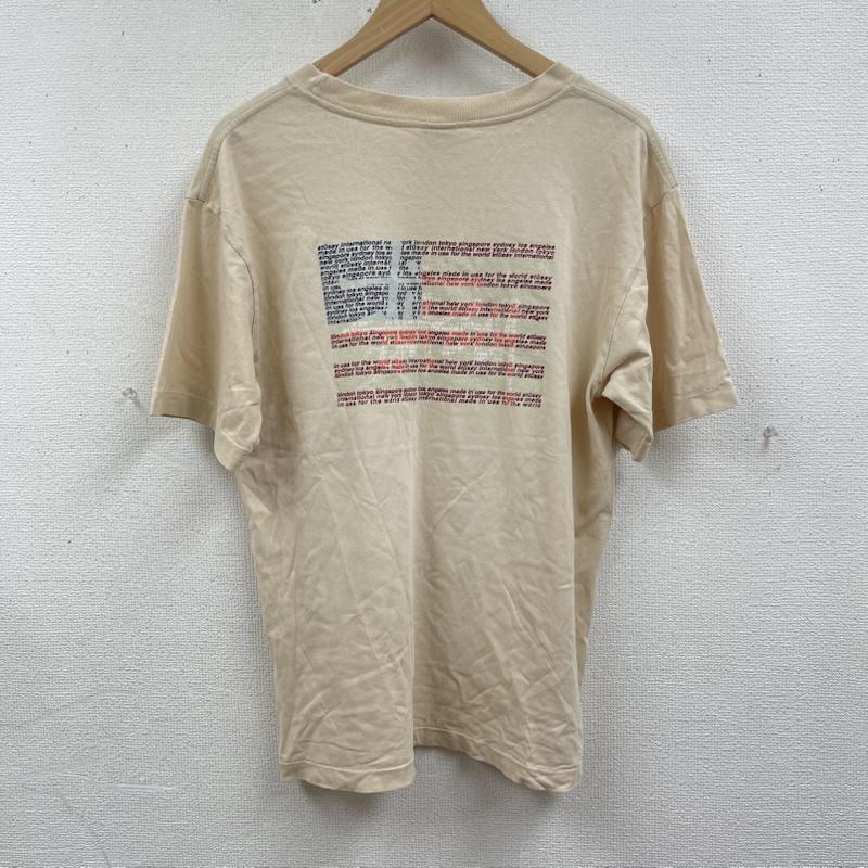 ステューシー STUSSY Tシャツ 半袖 USA製 90s OLD 三色タグ プリント Tシャツ カットソー M ベージュ / ベージュ / beige メンズ USED 古着 中古 50166138