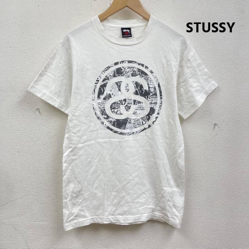 ステューシー STUSSY Tシャツ 半袖 メキシコ製 SSリンク フォトコラージュ プリント Tシャツ カットソー M 白 / ホワイト / white メンズ USED 古着 中古 50166139