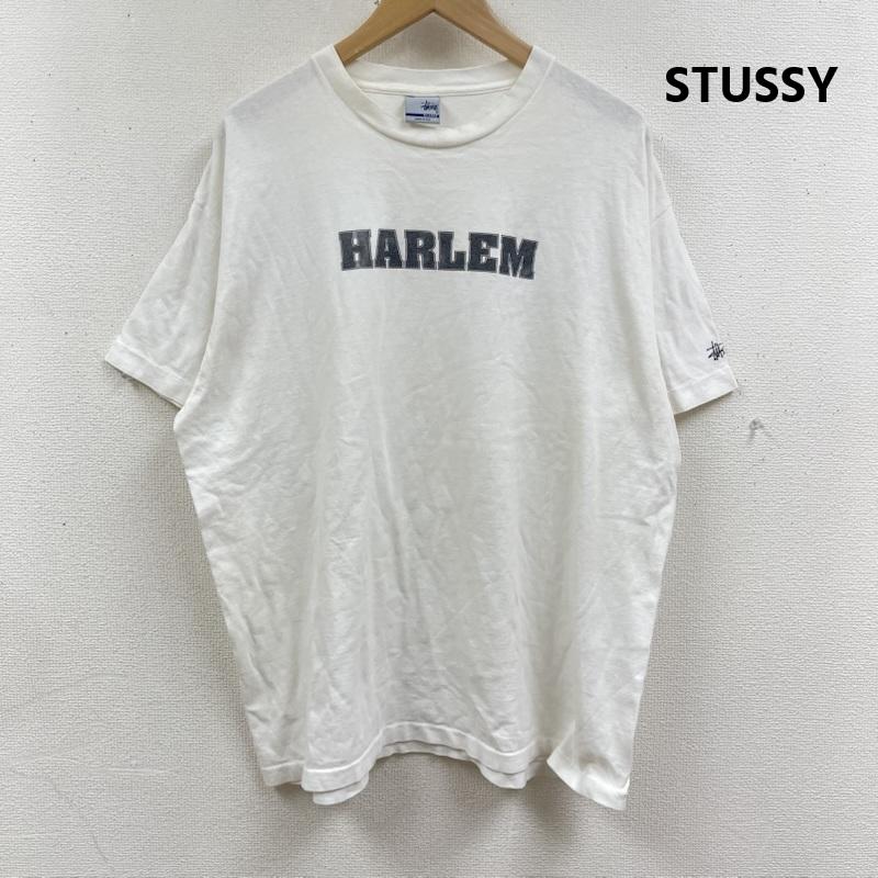 ステューシー STUSSY Tシャツ 半袖 USA製 90s 00s OLD 銀タグ HARLEM プリント Tシャツ XL 白 / ホワイト / white メンズ USED 古着 中古 50166140