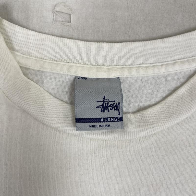 ステューシー STUSSY Tシャツ 半袖 USA製 90s 00s OLD 銀タグ HARLEM プリント Tシャツ XL 白 / ホワイト / white メンズ USED 古着 中古 50166140