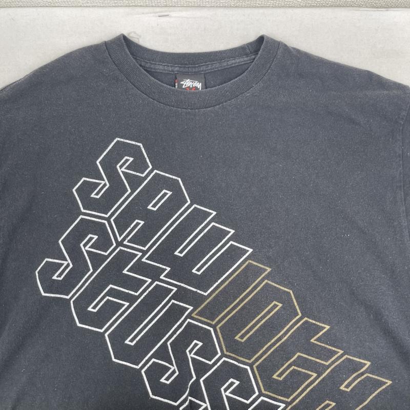 ステューシー STUSSY Tシャツ 半袖 メキシコ製 Saw Recordings コラボ プリント Tシャツ カットソー M 黒 / ブラック / black メンズ USED 古着 中古 50166142