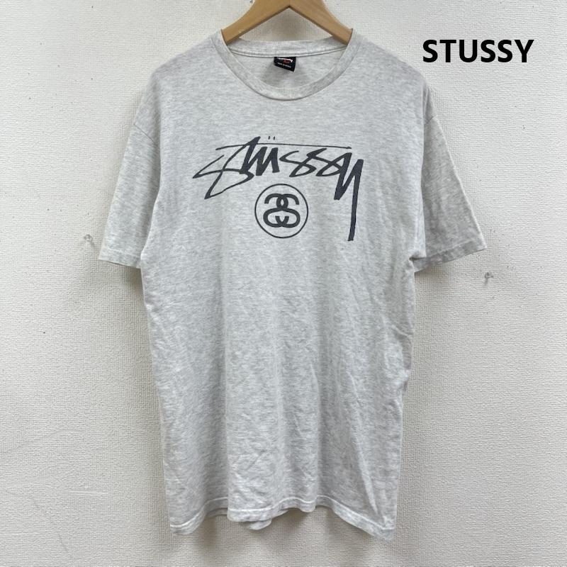 ステューシー STUSSY Tシャツ 半袖 メキシコ製 00s BASIC STUSSY プリント Tシャツ カットソー L 灰 / グレー / gray メンズ USED 古着 中古 50166143
